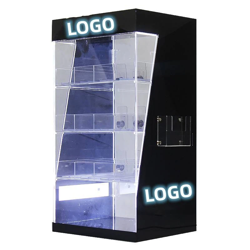 Cigarette pusher tray display stand