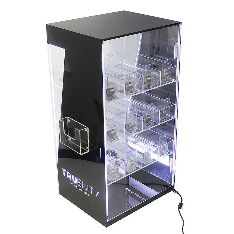 Pusher system for cigarettes display rack