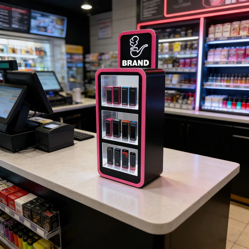 Smoke Shop Display With RGB LED Lights