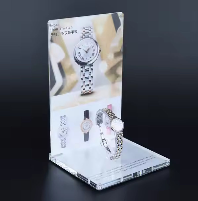 Customized Cheap L-shaped Acrylic Counter Childrens Watch Display Stand Mens Brand Watch Plexi Holder Customized Cheap L-shaped Acrylic Counter Childrens Watch Display Stand Mens Brand Watch Plexi Holder