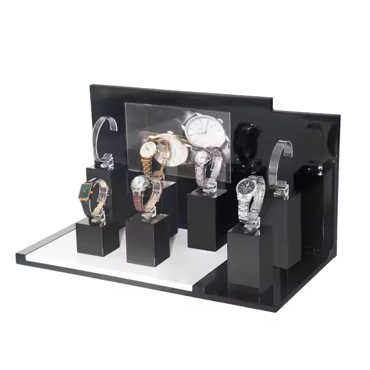 Custom High-End Acrylic Watch Display Stand Excellent Extensibility C-Ring for Watch and Jewelry Stand Display Exhibition Custom High-End Acrylic Watch Display Stand Excellent Extensibility C-Ring for Watch and Jewelry Stand Display Exhibition