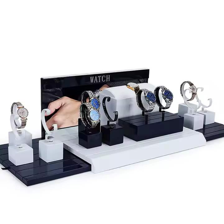 Factory Direct High-End Custom Varnish Acrylic Tall Watch Display Stand Elegant Jewelry Container Factory Direct High-End Custom Varnish Acrylic Tall Watch Display Stand Elegant Jewelry Container