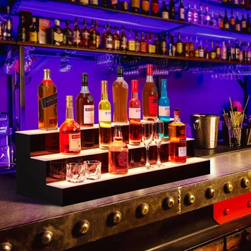 Back-bar bottle display unit Back-bar bottle display unit