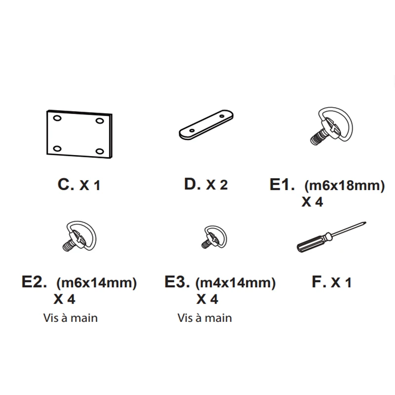 display rack Installation tools and Hardware accessories display rack Installation tools and Hardware accessories