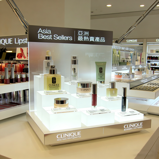 beauty product display beauty product display